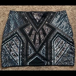 Sequin Express mini skirt